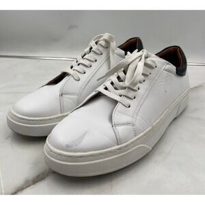 Faranzi Shoes Men's Size 10 White Rockwell II Sneakers Black Croc Heel Low Top